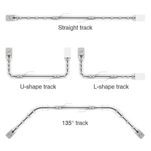 Tenda elettrica motorizzata a <span class=keywords><strong>doppio</strong></span> <span class=keywords><strong>binario</strong></span> elegante dell'hotel con controllo APP controllo vocale - Product Image 2