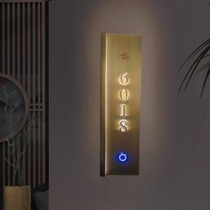 ป้ายเลขที่บ้านโลหะทันสมัยแบบกำหนดเอง ป้ายห้ามรบกวน <span class=keywords><strong>DND</strong></span> พร้อมไฟ LED สำหรับโรงแรม ป้ายประตูอพาร์ทเมนต์ และป้ายประตูสำนักงาน - Product Image 3