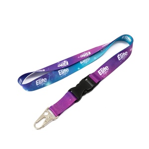 Custom Eco-Friendly Full-Color Polyester Lanyards with Thermal Transfer Printed Woven Logo for Festivals Parties Sports & Events