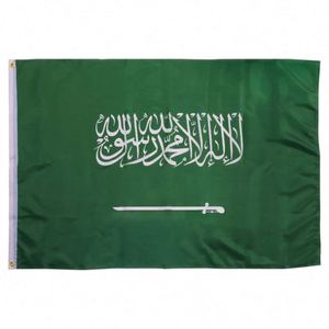 Promoción en Banderas Personalizadas de 3x5 de Todos los Países, Listas para Enviar, Banderas de Arabia Saudita en Poliéster con Logotipo Personalizado Incluido - Product Image 1