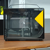 Boîtier d'ordinateur de jeu ATX de taille moyenne avec ventilateur, en métal et plastique, personnalisable, format ATX, alimentation PSU