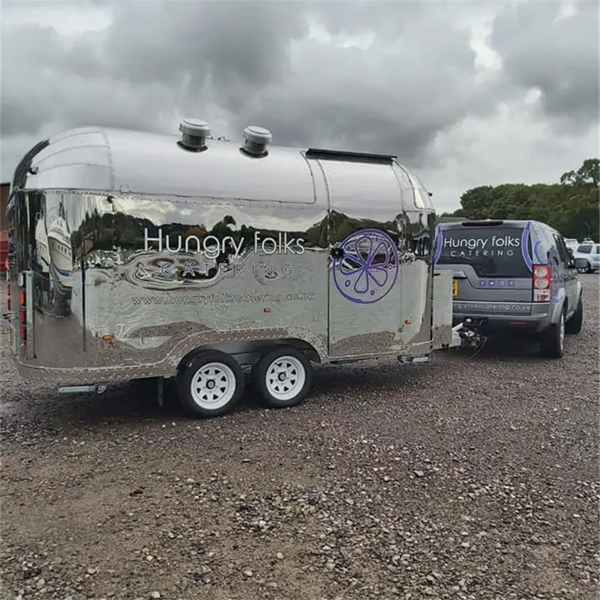 Mini caravane de camping en europe et en chine, camion aliments, contenants alimentaires mobiles, à vente