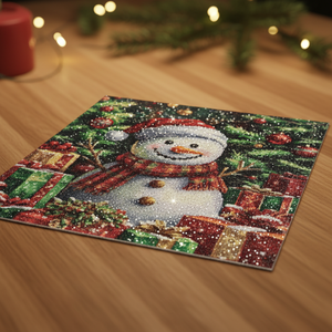 <span class=keywords><strong>Kit</strong></span> de <span class=keywords><strong>peinture</strong></span> au diamant 5D - Thème Noël Bonhommes de neige pour décoration festive à la maison et cadeau artisanal familial, jouets éducatifs <span class=keywords><strong>Montessori</strong></span> - Product Image 6