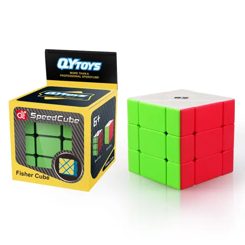 QIYI 5.5cm 3*3 피셔 스티커 일렝 매직 스피드 퍼즐 큐브 교육 완구