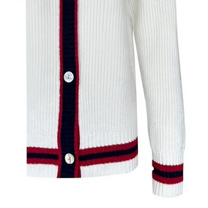 Cardigan en laine/acrylique 12 GG personnalisé, décontracté, double boutonnage, épais, tricoté plat, col en V, pour femme - Product Image 4
