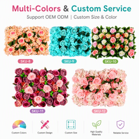 Panel Bunga Mawar Hydrangea Buatan 40x60cm untuk Dekorasi Dinding Pernikahan, Latar Belakang Pusat Perbelanjaan, Panggung, Pesta, dan Photo Booth