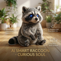 Cuteyeah CL150 App-gesteuertes Waschbär-Plüschtier mit Sprachfunktion, KI-Spielzeug für Kinder ab 8 Jahren, Überraschungsöffnung, Individuelles Logo