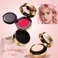 Fard à joues coussin d'air avec miroir intégré et éponge applicatrice, couleur naturelle longue tenue, cosmétique portable pour le visage, vente en gros