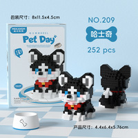 Micro briques, blocs de construction, modèle de chien mignon, jouet de puzzle pour enfants, filles, cadeau créatif pour les amoureux des animaux
