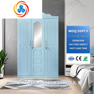 Armario Metálico Azul de Acero Grabado al por Mayor, Mueble de Dormitorio - Product Image 1