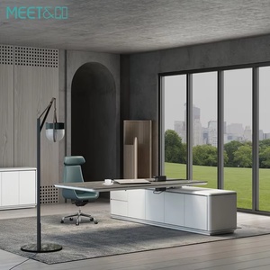 Modern Luxury Marble Office Executive <b>Desk</b> and Ergonomic Chair Set for Ceo Manager Commercial Workspace - Product Image 1