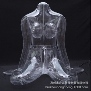 Inflatable Female <strong>Mannequin</strong> Half Body Sitting Pose Plastic Display Model For Adult Models - Product Image 4