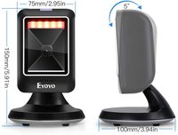 Lecteur de codes-barres de bureau YOKO 2D 1D, scanner de plateforme avec détection automatique, numérisation omnidirectionnelle mains libres, USB filaire