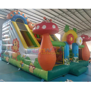 สไลเดอร์เป่าลมขนาดใหญ่แบบสองเลนสำหรับเด็ก สนามเด็กเล่นเป่าลมสำหรับงานปาร์ตี้ - Product Image 2