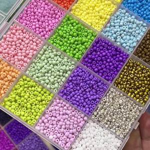Kits de perles <span class=keywords><strong>Bracelets</strong></span> Artisanat 1300 + Pcs Mixte DIY Perles de Rocaille Charmes Fabrication de Bijoux Fournitures Éducatifs À La Mode Enfants Adultes - Product Image 2