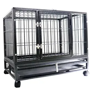 Heavy Duty dog crate large folding Dog cage