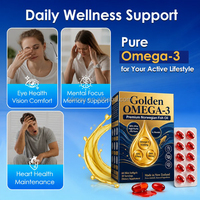 Huile de poisson oméga 3 à absorption élevée RTG 960 mg EPA DHA, blister, gélules molles d'oméga-3 actif, fabriqué par BLM