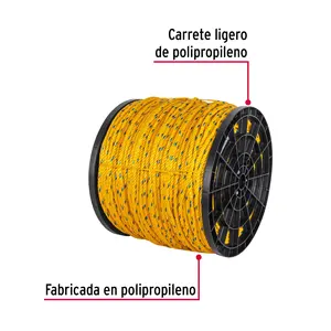 BOÎTE de 440 mètres de corde en polypropylène jaune de 10 mm, bobine de 440 m - Product Image 2