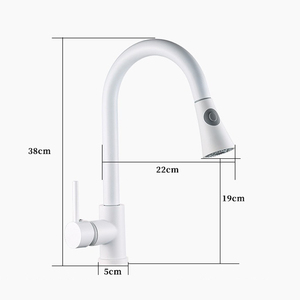 <span class=keywords><strong>Robinet</strong></span> de cuisine monocommande extractible en acier inoxydable SUS304, pivotant à 360 degrés, mitigeur eau chaude et froide avec douchette - Product Image 5