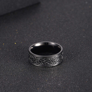 Nordic Style Viking Graphic <b>Titanium</b> Steel <b>Ring</b> Bronze Men's Jewelry SA1115 - Product Image 3