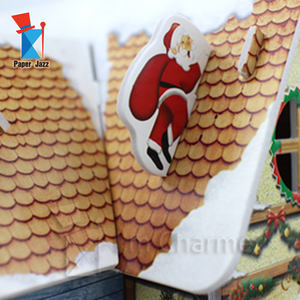 <span class=keywords><strong>Puzzle</strong></span> 3D en carton à faire soi-même, maisons de village de Noël avec LED - Product Image 5