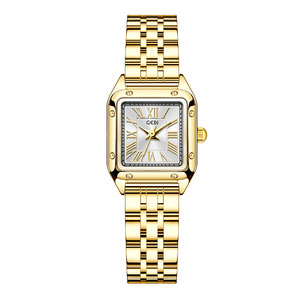 Reloj de pulsera para mujer con esfera cuadrada de números romanos retro, correa de acero, reloj de cuarzo de lujo para negocios, elegante y versátil. - Product Image 6