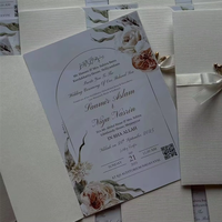 Cartes d'invitation de mariage personnalisées haut de gamme avec logo, petites cartes de remerciement imprimées avec enveloppes pour planificateurs et organisateurs d'événements