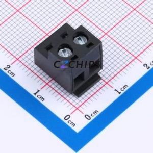 DB331K-5.0-2P-BK-S Plug-in Terminal Block P=5mm Connector ( Pitch: 5mm )( Color: Black )( Total PIN Count: 2P ) - Product Image 1