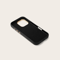 Casing Ponsel Kulit Asli Full Grain Terlaris, Desain Mewah Anti Benturan Magnetik untuk 16 Pro