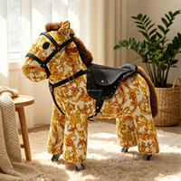 Fauteuil Ottoman Cheval à Bascule Créatif pour Enfants, en Éponge Écologique, Design Moderne, Idéal pour Villa, Appartement, Salon, Chambre, Anniversaire