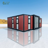 Casa Contenedor Expandible de Diseño Moderno de 20 pies, Completamente Amueblada, 2 Dormitorios, Casa Móvil para Uso como Oficina o Hospital