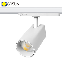 Vente directe d'usine, garantie 5 ans, conception brevetée GOSUN, projecteur de radiateur unique, anti-éblouissement, sans scintillement, éclairage sur rail LED 25W