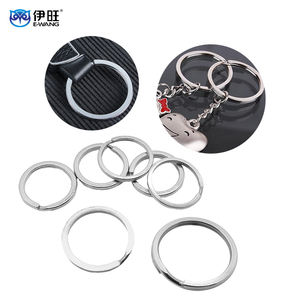Multi Size Flat Split Key Rings Bulk Stainless Steel Metal Loops For <b>Keyring</b> Making - Product Image 1