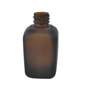 RUIPACK botol kaca coklat amber Matte, kotak es 10ml 15ml 30ml 50ml 100ml untuk minyak esensial serum Minyak rambut