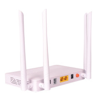 XPON 2GE WiFi ONU dengan VOIP, Router ONT GPON EPON Mode Ganda OEM untuk Peralatan Serat Optik FTTH