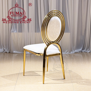 เก้าอี้งานแต่งงานโครงเหล็กสแตนเลสสีทองทันสมัยสำหรับงานหรูหรา - Product Image 6