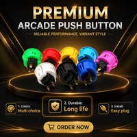 Bouton poussoir 603 de 24 mm - pour les jeux vidéo Jamma de centre de jeux et d'arcade