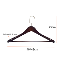 Cintre en bois rond pour vêtements avec logo personnalisé et crochet rotatif à 360 degrés – Offre spéciale
