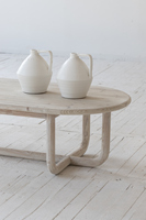 Table basse en bois de pin blanc recyclé, style Wabi Sabi, mobilier de salon de luxe, mobilier français