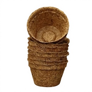 Meilleures ventes : Pots à fleurs en fibre de coco biodégradables et écologiques, jardinières minimalistes carrées avec trou de drainage pour jardin et usage intérieur, non enduits - Product Image 1