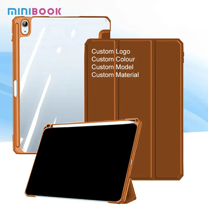 Clear Protect Pu Leather Tablet Case with Pencil Holder for Ipad Wedding Clothing Transparent Notebook Opp Bag Guangdong 19 14