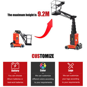 Penjualan pabrik 200KG 11.2m Mini Man Lift mendorong sendiri tiang vertikal Lift Boom kecil dengan JIB untuk Platform kerja udara - Product Image 2