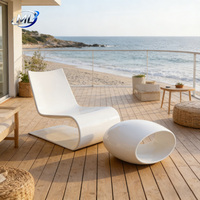 Fauteuil lounge modulaire en fibre de verre en forme de S, style nordique, luxe léger, pour extérieur, appartement, école, salle de sport, salon, hôtel