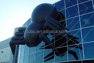 ضخمة مروعة في الهواء الطلق ساحة بناء سقف الديكور هالويين تفجير الهواء الأسود العملاق نفخ العنكبوت - Product Image 3