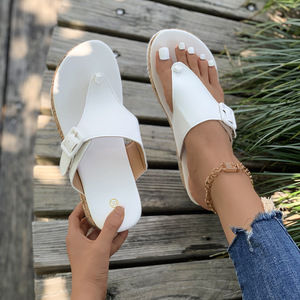 Summer Women's Thick Sole Wedge Sandals New Independent Station Buckle Outdoor <b>Slippers</b> Plus Size Foreign Trade Stock - Product Image 3