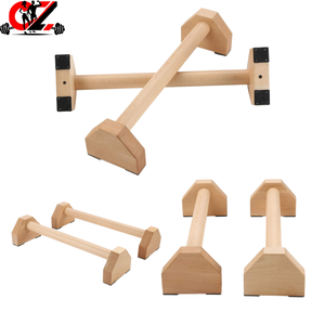 Barras <span class=keywords><strong>de</strong></span> Madera para Flexiones con Base Antideslizante, Barras Paralelas <span class=keywords><strong>de</strong></span> Madera, Equipo <span class=keywords><strong>de</strong></span> Fitness para Entrenamiento <span class=keywords><strong>de</strong></span> Fuerza y Calistenia - Product Image 1