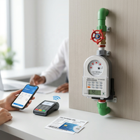 Compteur d'eau intelligent prépayé STS pour paiement mobile Safaricom M-Pesa, avec logiciel de distribution gratuit, IP68, OEM, vente en gros usine