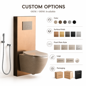 WC suspendu moderne en céramique pour salle de bain, avec chasse d'eau, idéal pour appartement - Product Image 3