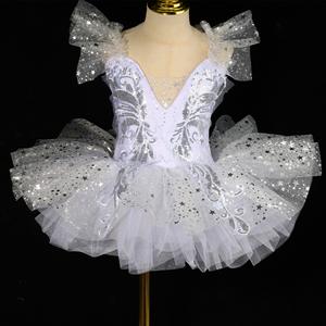Tutú de Ballet profesional HIPPO KIDS para niños, trajes de baile de fiesta de bailarina, vestido de leotardo, vestido de tutú de Ballet con lentejuelas para niñas - Product Image 6