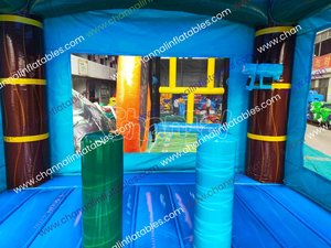 Château gonflable Palm Tree, Jeux de carnaval, Toboggan gonflable, Pistolet de paintball, Toboggan aquatique - Product Image 4